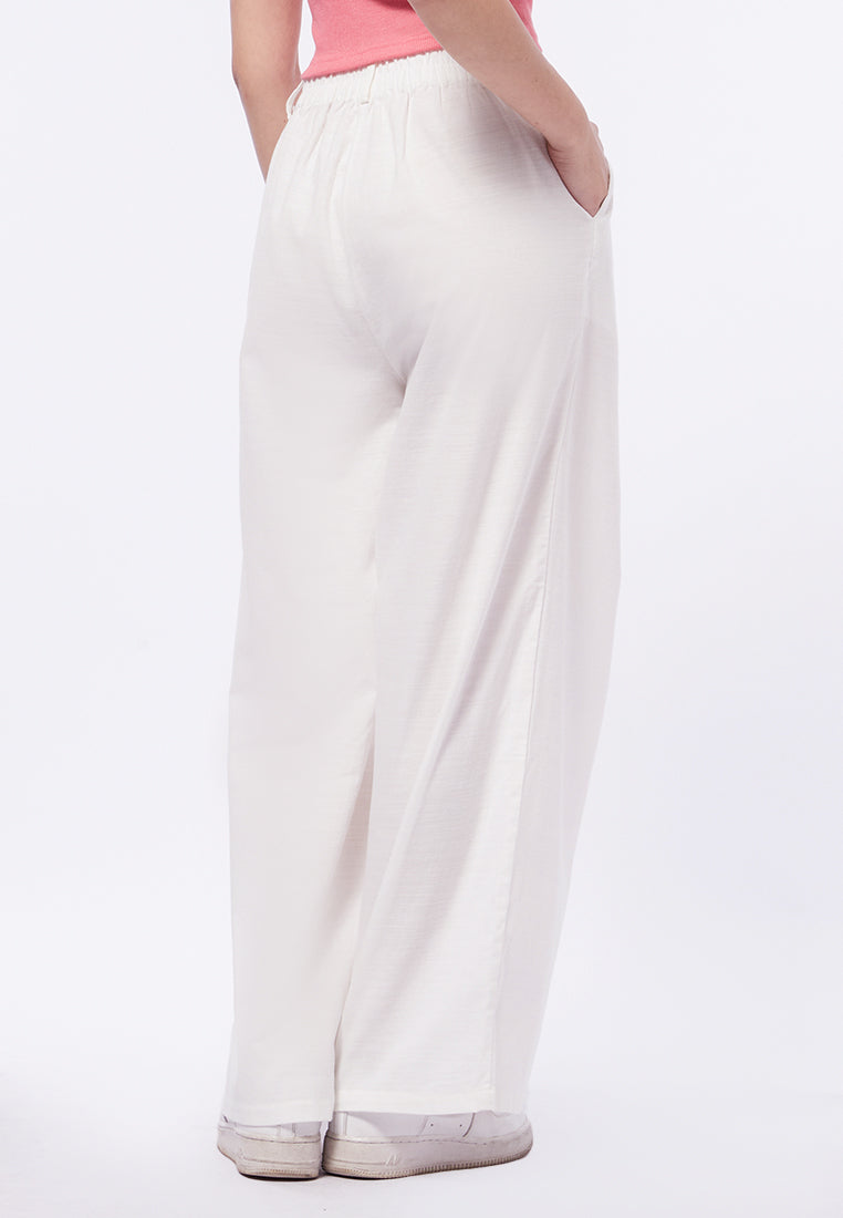 Linen Look Loose Pants