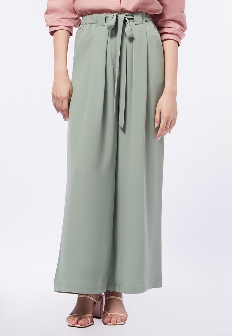 Tie Front Wide Leg Pants