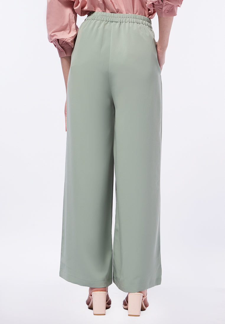 Tie Front Wide Leg Pants