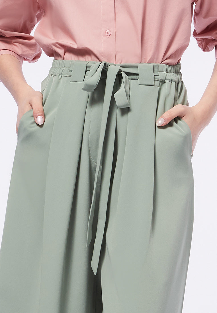 Tie Front Wide Leg Pants