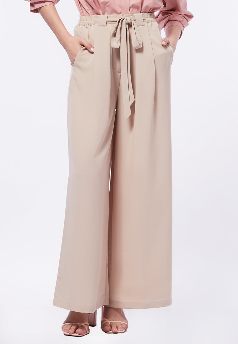 Tie Front Wide Leg Pants