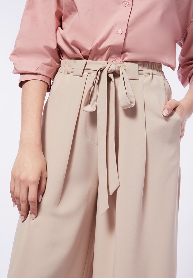 Tie Front Wide Leg Pants