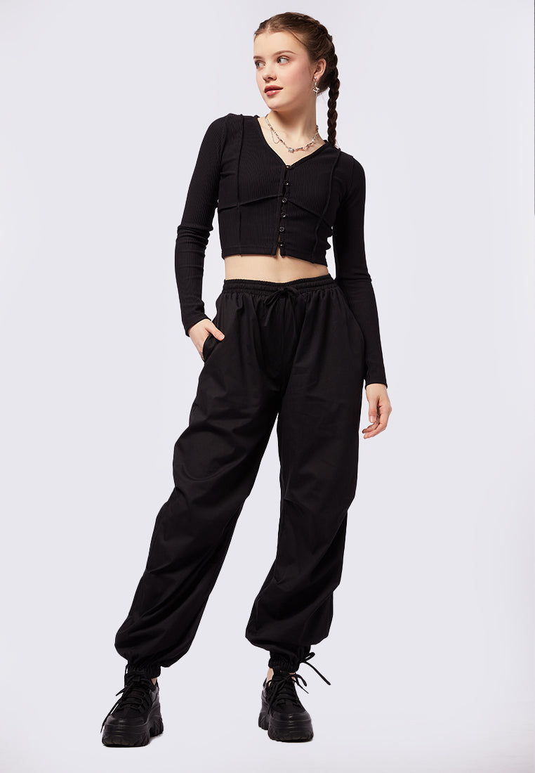 Parachute Pants with Drawstring Details