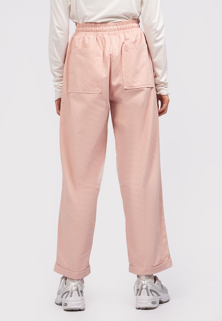 Elastic Waist Jogger Pants L.Pink