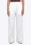 Straight Long Pants with Roll Up Hem