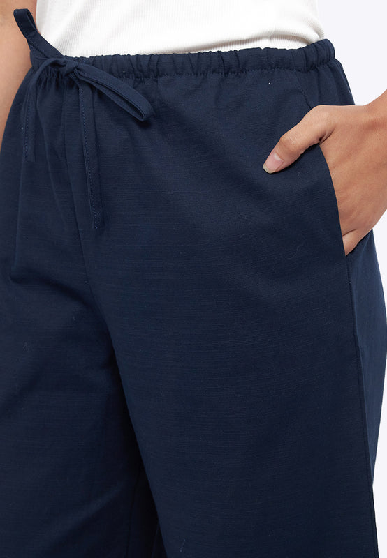 Regular Fit Wide Leg Rustic Pants