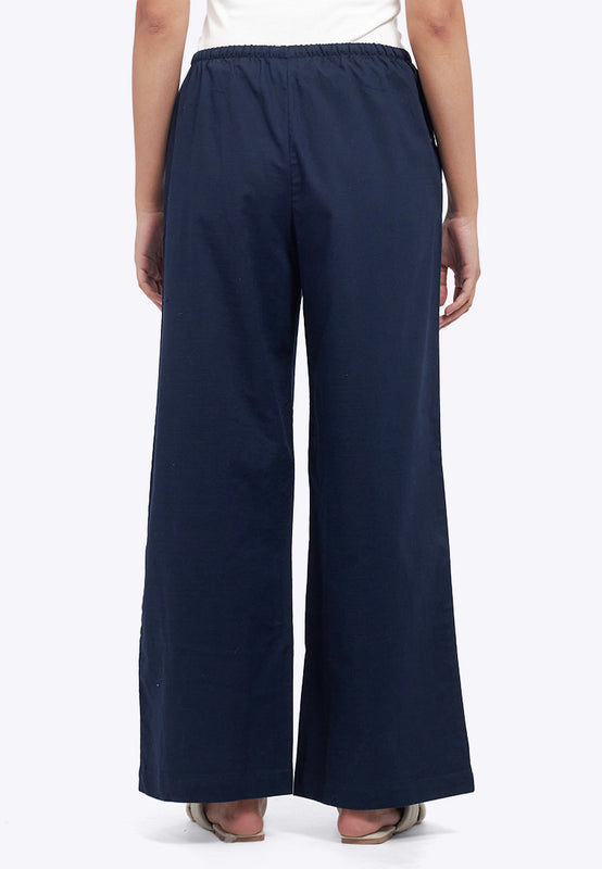 Regular Fit Wide Leg Rustic Pants