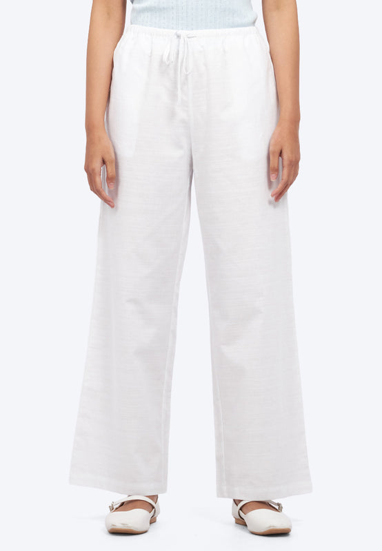 Regular Fit Wide Leg Rustic Pants