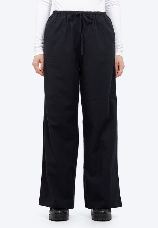 Regular Fit Wide Leg Rustic Pants