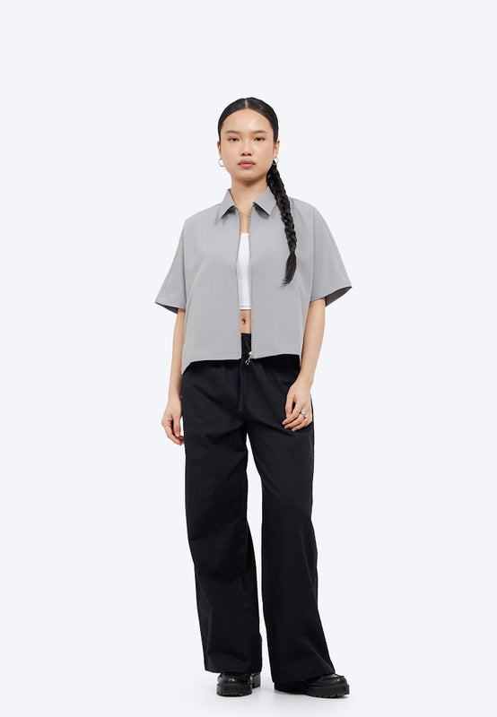 Regular Fit Wide Leg Rustic Pants