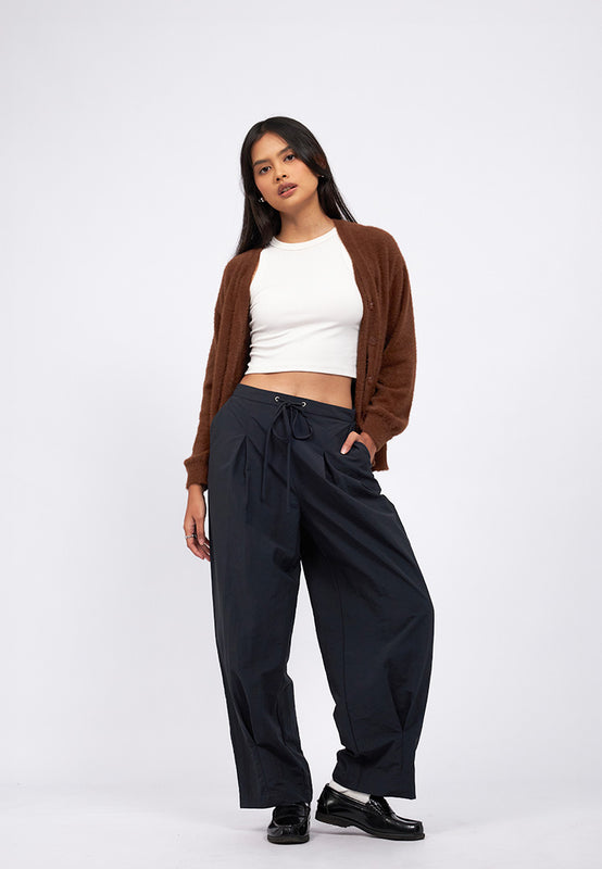 Parachute Barrel Pants with Drawstring