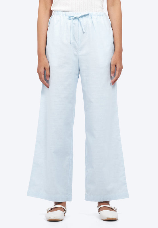 Regular Fit Wide Leg Rustic Pants
