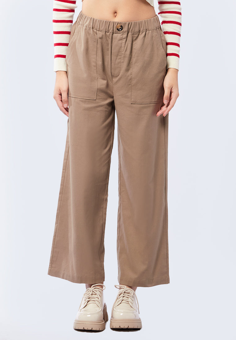 Linen Look Pocket Trousers