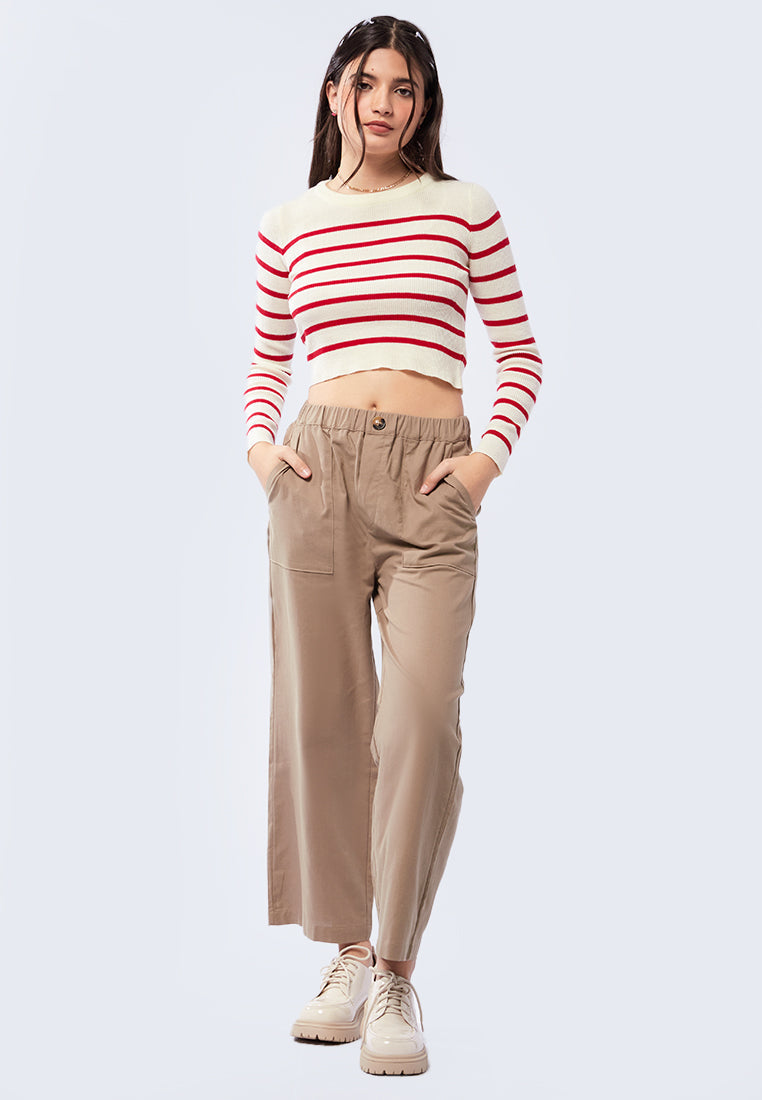 Linen Look Pocket Trousers