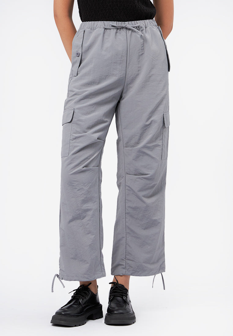 Parachute Loose Cargo Pants Grey