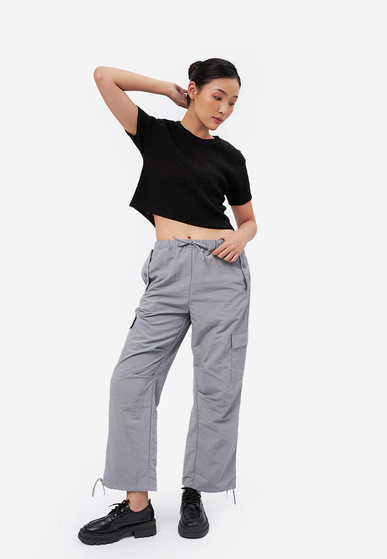 Parachute Loose Cargo Pants Grey