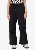 Pleated Drawstring Pants Black