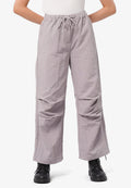Pleated Drawstring Pants Grey