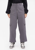 Wide Leg Cargo Pants Grey