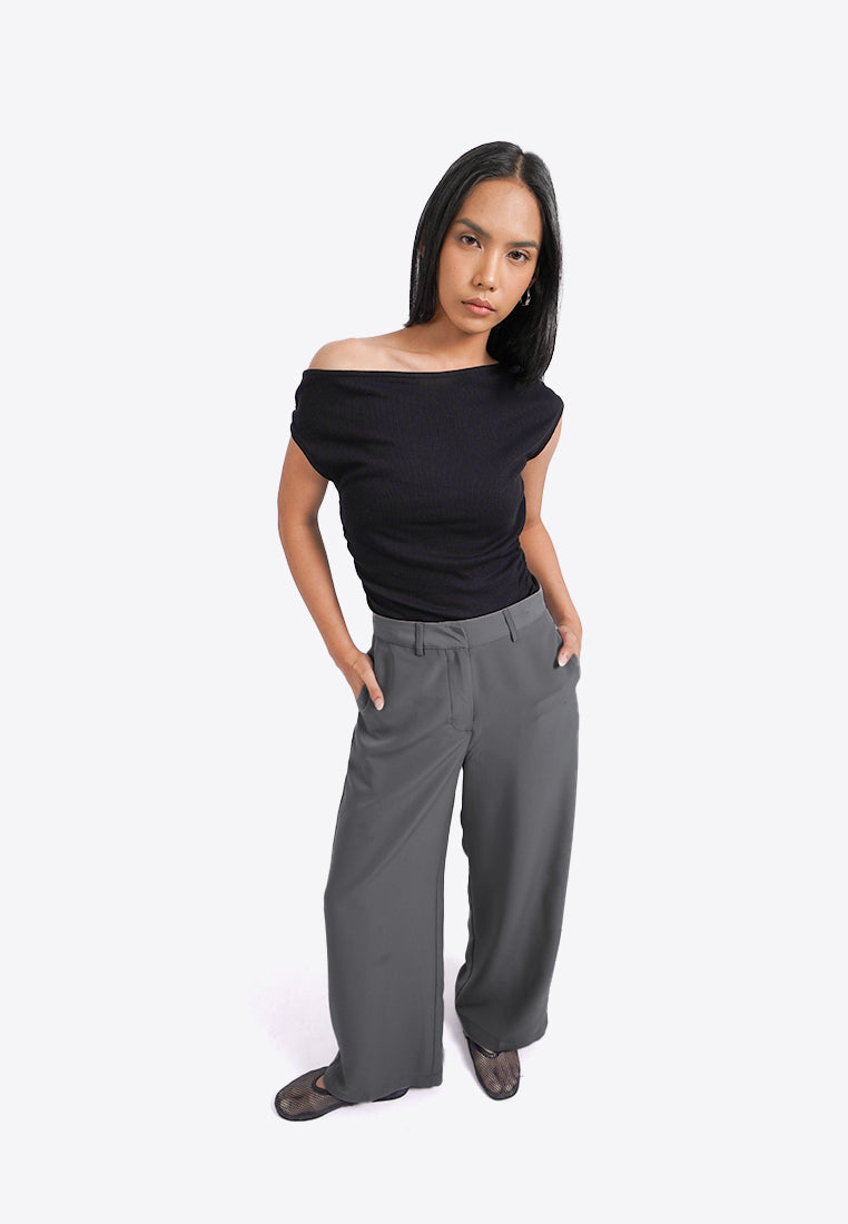 Regular Fit Wide Leg Pants