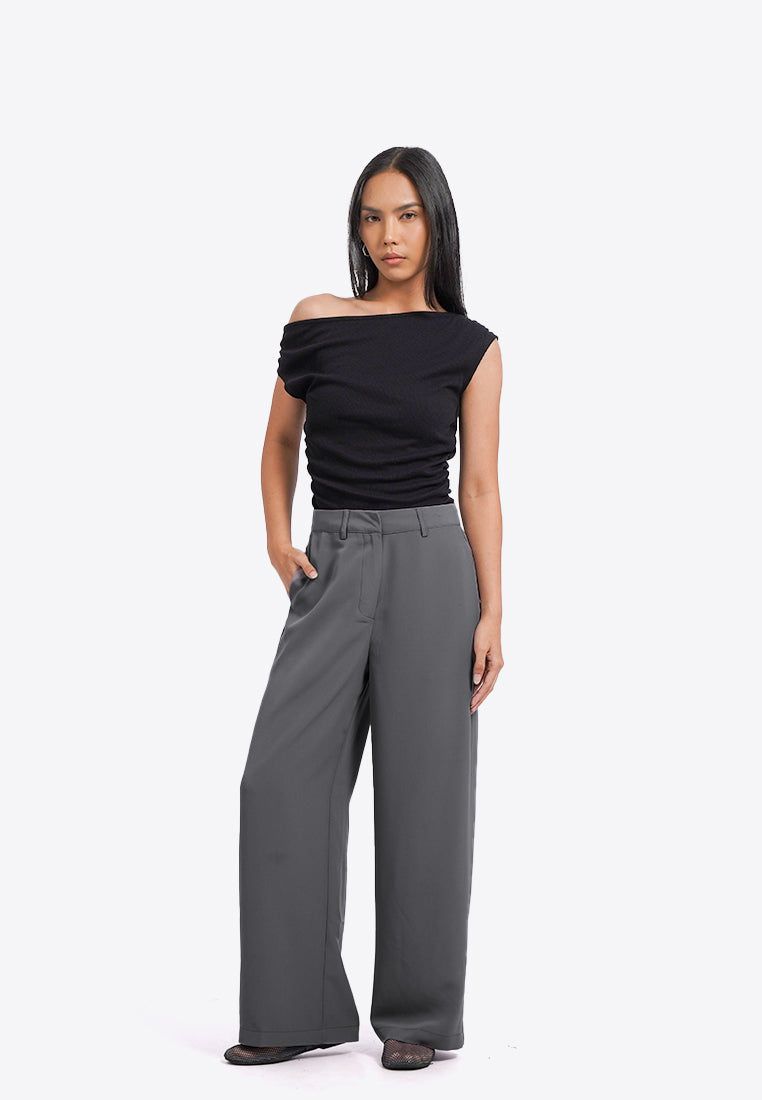 Regular Fit Wide Leg Pants