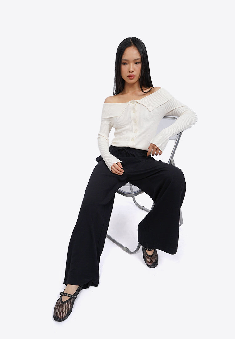 Wide Leg Drawstring Pants