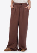 Textured Wide Leg Pants