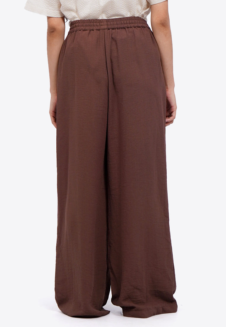 Textured Wide Leg Pants