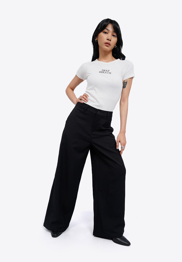 Regular Fit Wide Leg Pants