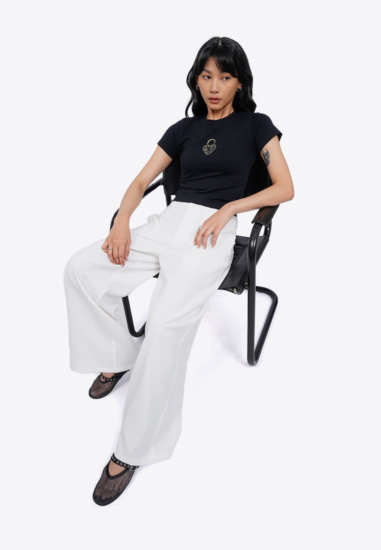 Regular Fit Wide Leg Pants