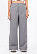 Wide Leg Stripes Roll Up Pants