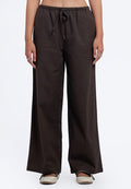 Regular Fit Wide Leg Rustic Pants