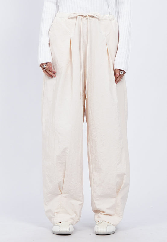 Parachute Barrel Pants with Drawstring