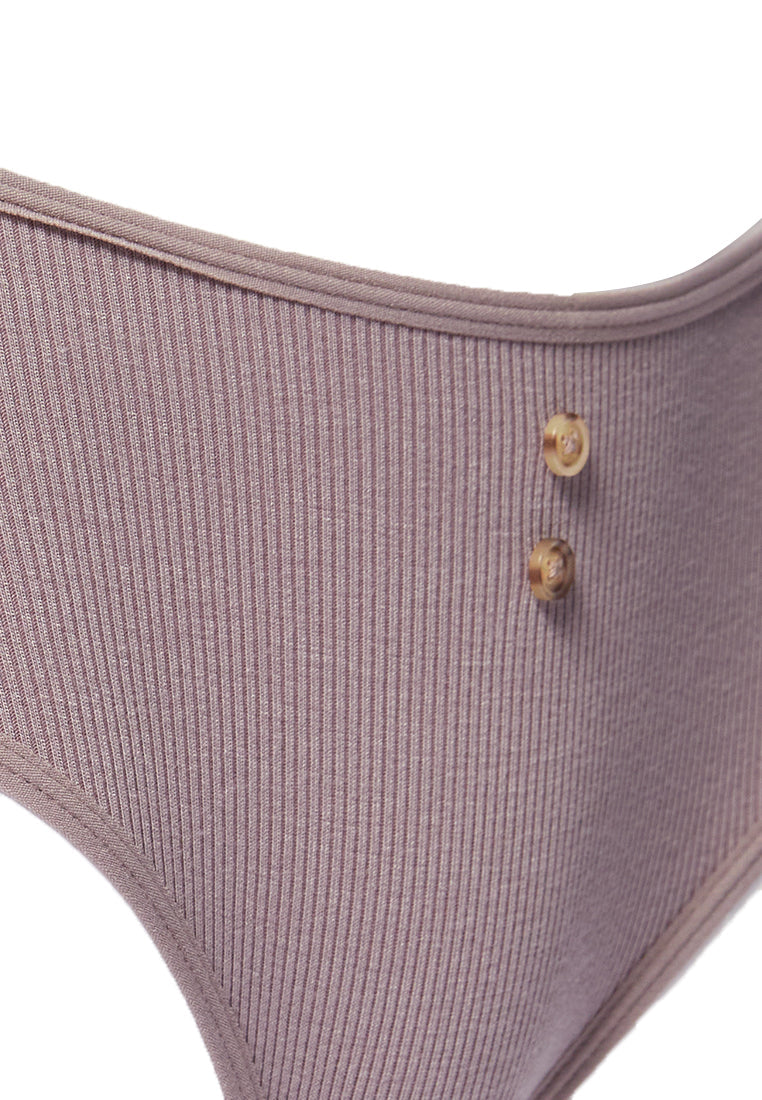 Ribbed Mini Panty Khaki