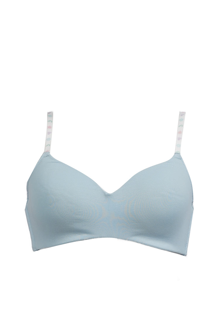 Blue Non-Wire Bra