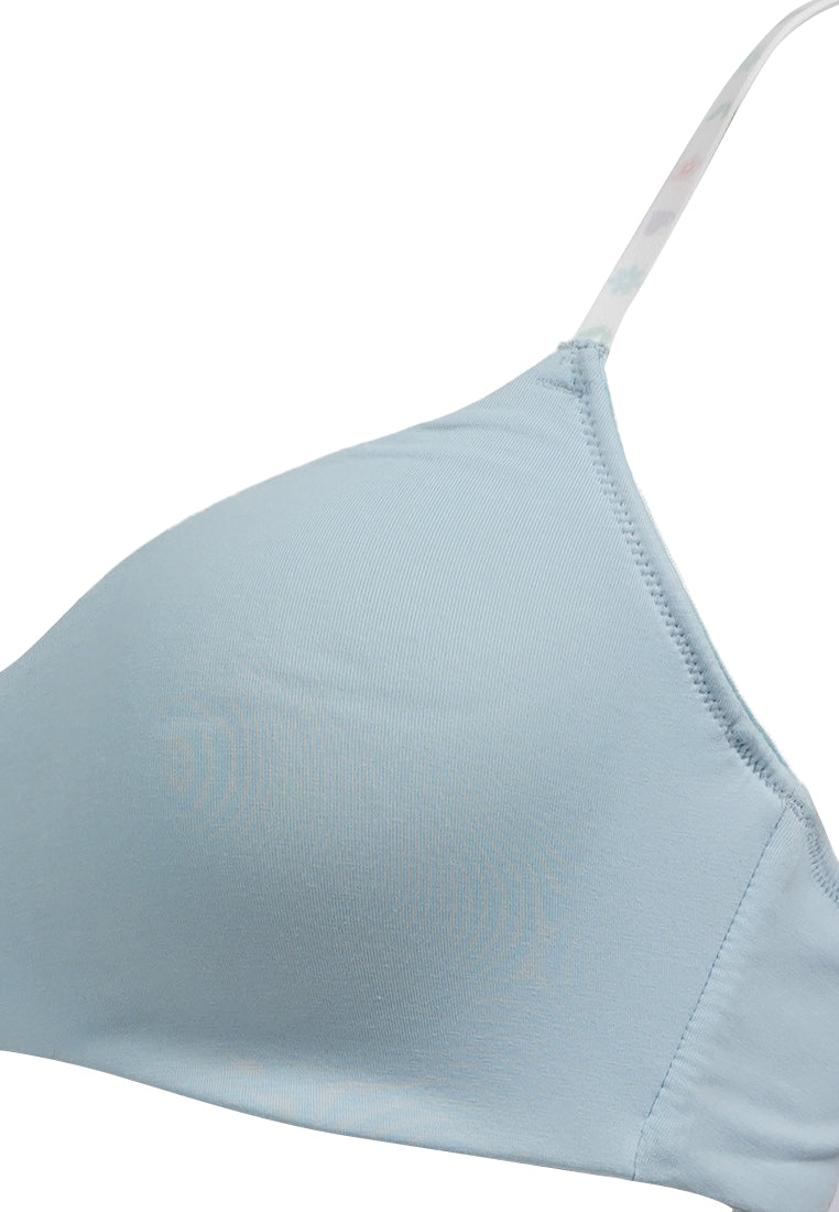 Blue Non-Wire Bra