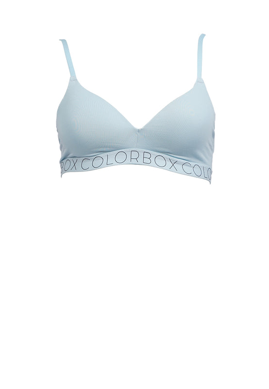Blue Non-Wire Bra