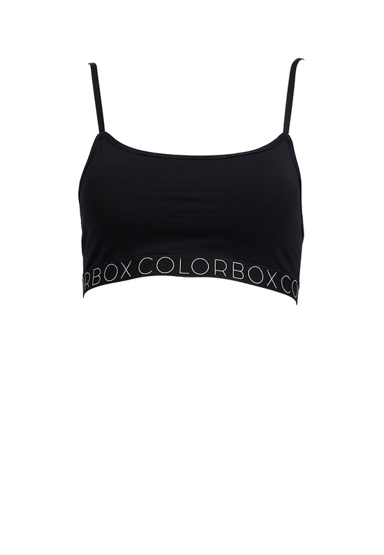 Black Cotton Stretch Bralette