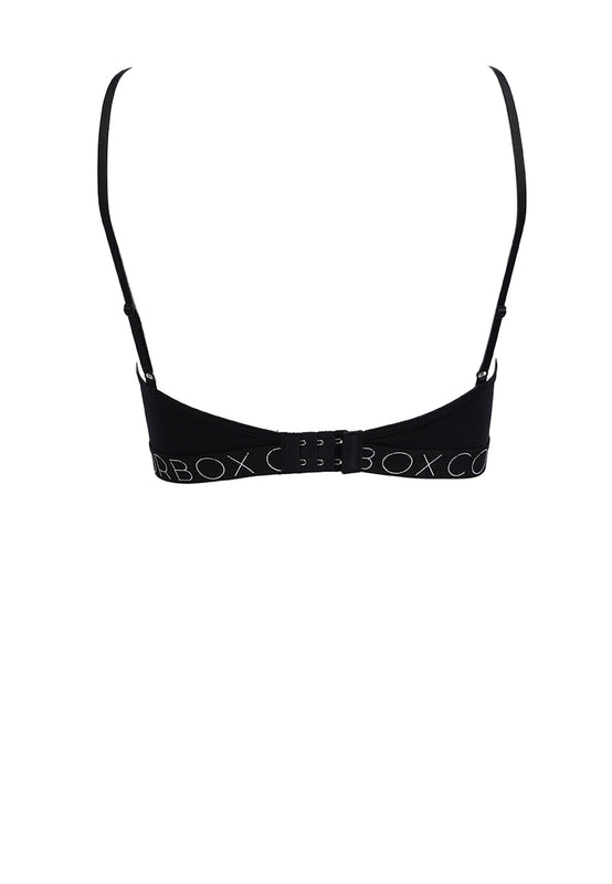 Black Cotton Stretch Bralette