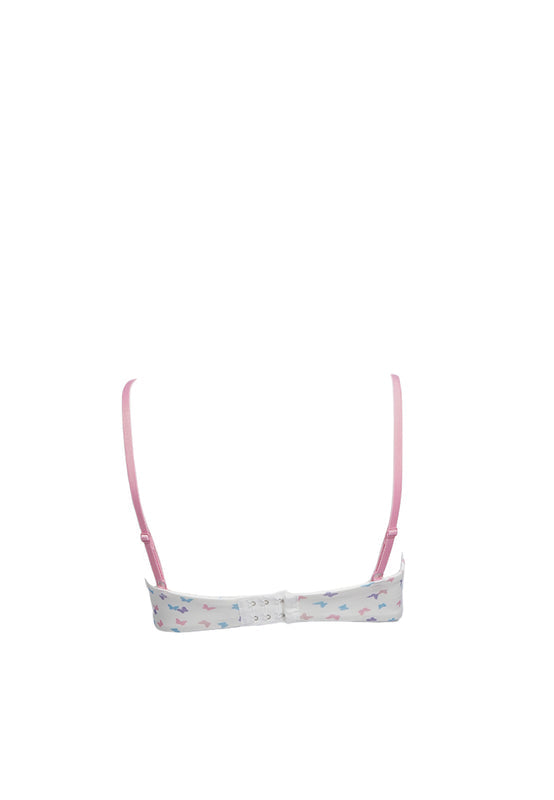 Pink Printed Non-Wire Bra