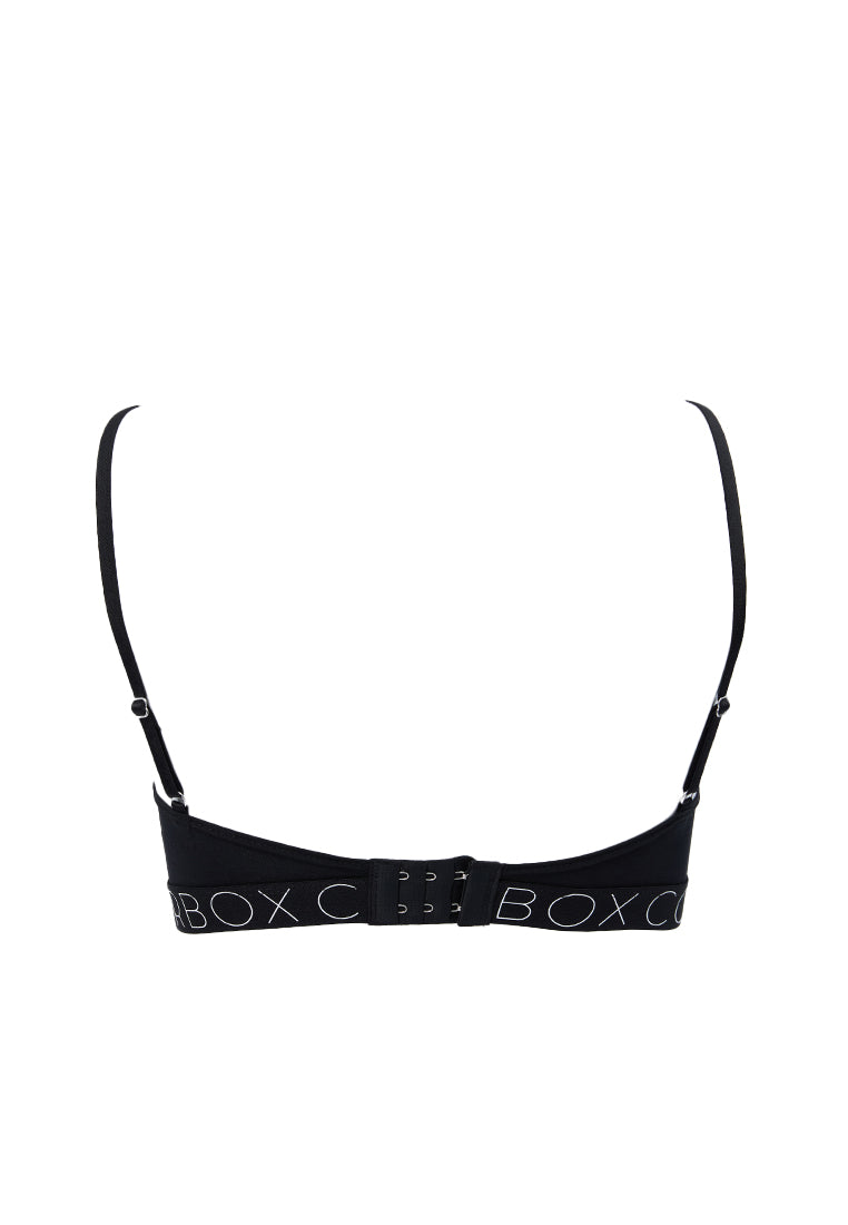 Black Cotton Stretch Bralette