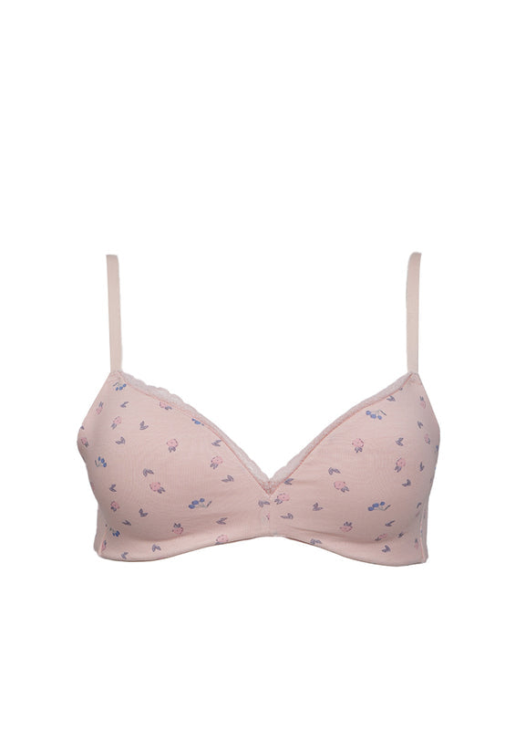 Blush Printed Non-Wire Bra