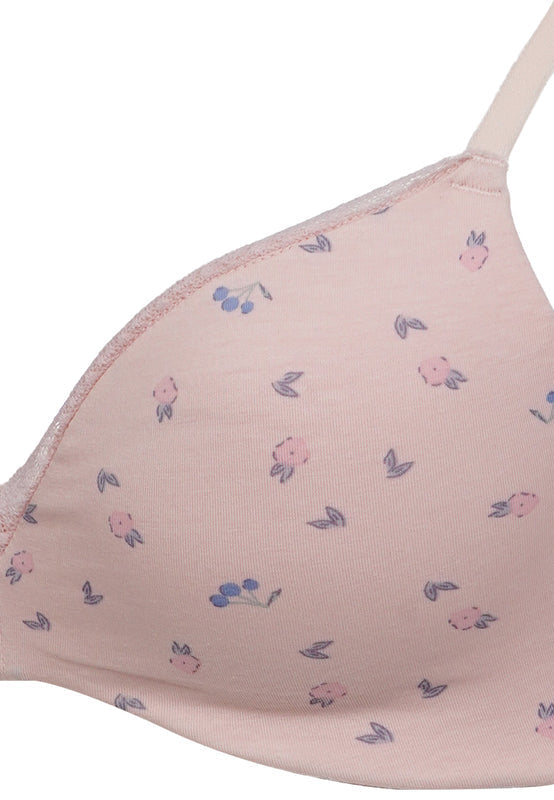Blush Printed Non-Wire Bra