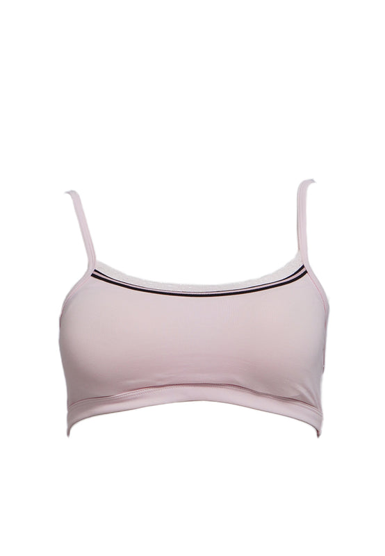 Pink Cotton Stretch Bralette