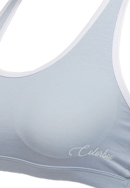 Cotton Bralette Blue