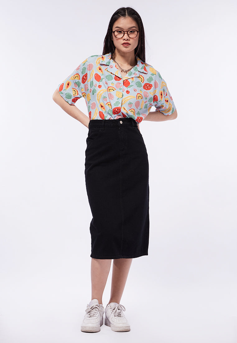 Midi Denim Skirt