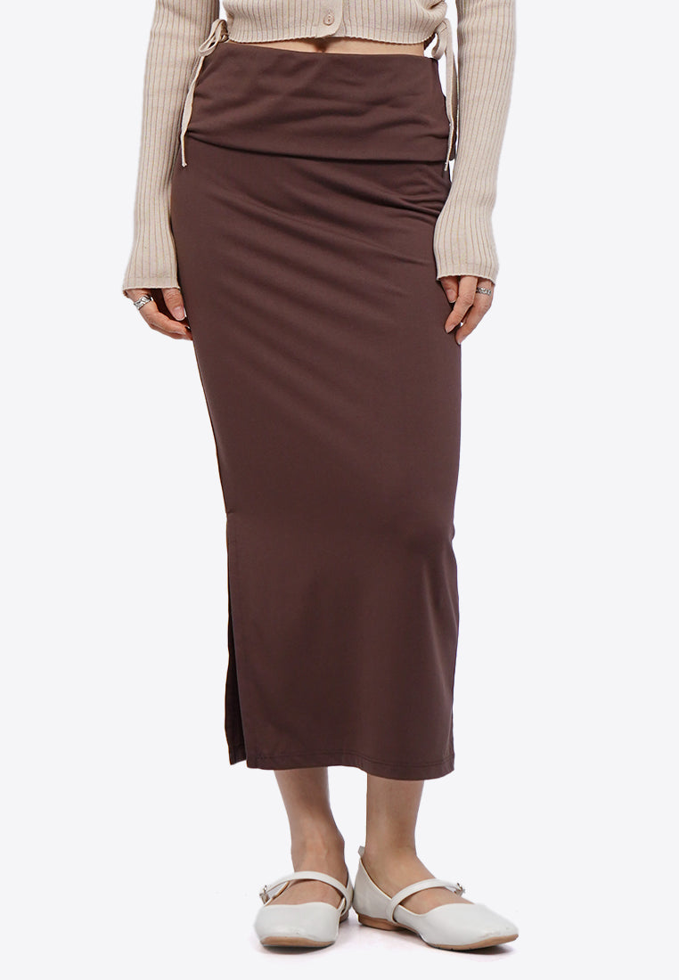 Fold Over Midi Skirt