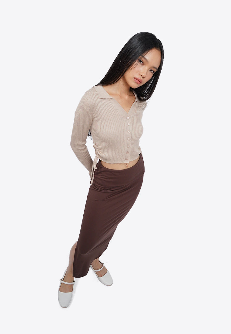 Fold Over Midi Skirt