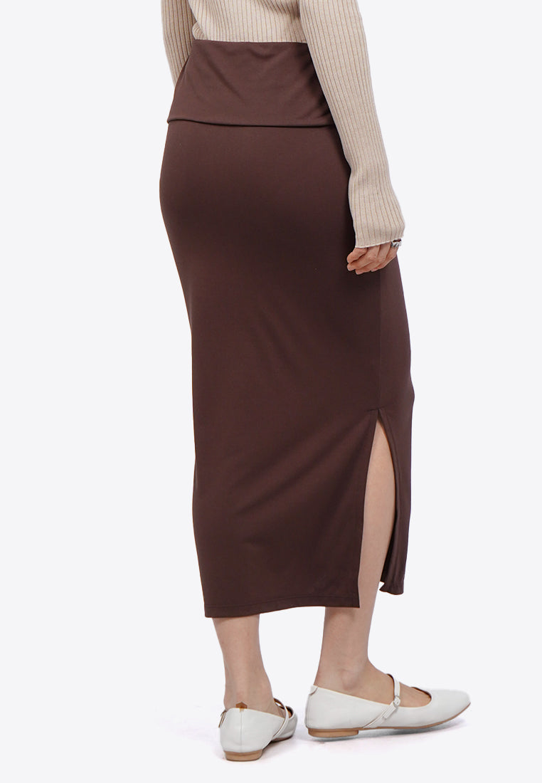 Fold Over Midi Skirt