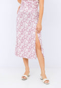 Printed A-line Skirt with Slit